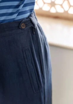 Vävd byxa "Stina" i ekologisk bomull-Gudrun Sjödén Hot