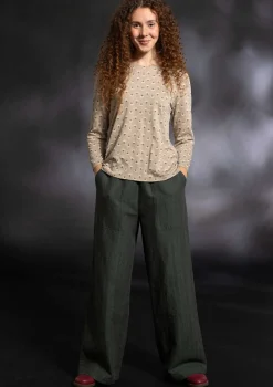 Vävd byxa "Woodland" i ekologisk bomull/lin-Gudrun Sjödén Hot