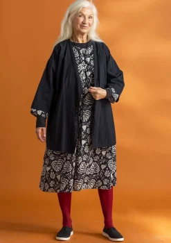 Vävd kimono i ekologisk bomullsdobby-Gudrun Sjödén Clearance
