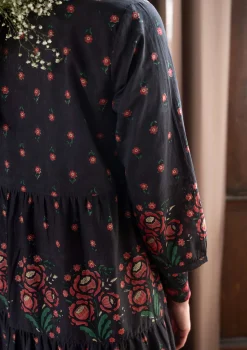 Vävd klänning "Asta" i ekologisk bomull-Gudrun Sjödén Best