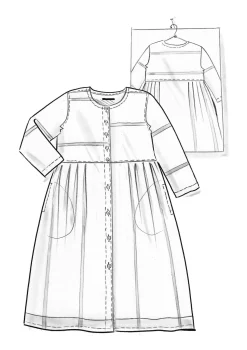 Vävd klänning ”Ava” i ekologisk bomull-Gudrun Sjödén Hot