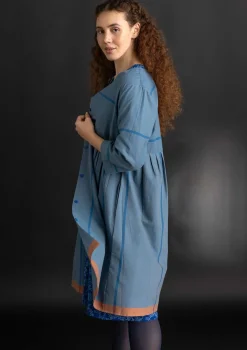 Vävd klänning ”Ava” i ekologisk bomull-Gudrun Sjödén Outlet