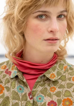 Vävd klänning "Borealis" i ekologisk bomull-Gudrun Sjödén New