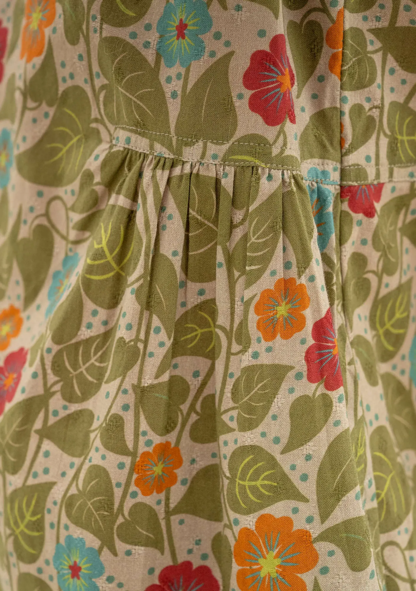 Vävd klänning "Borealis" i ekologisk bomull-Gudrun Sjödén New