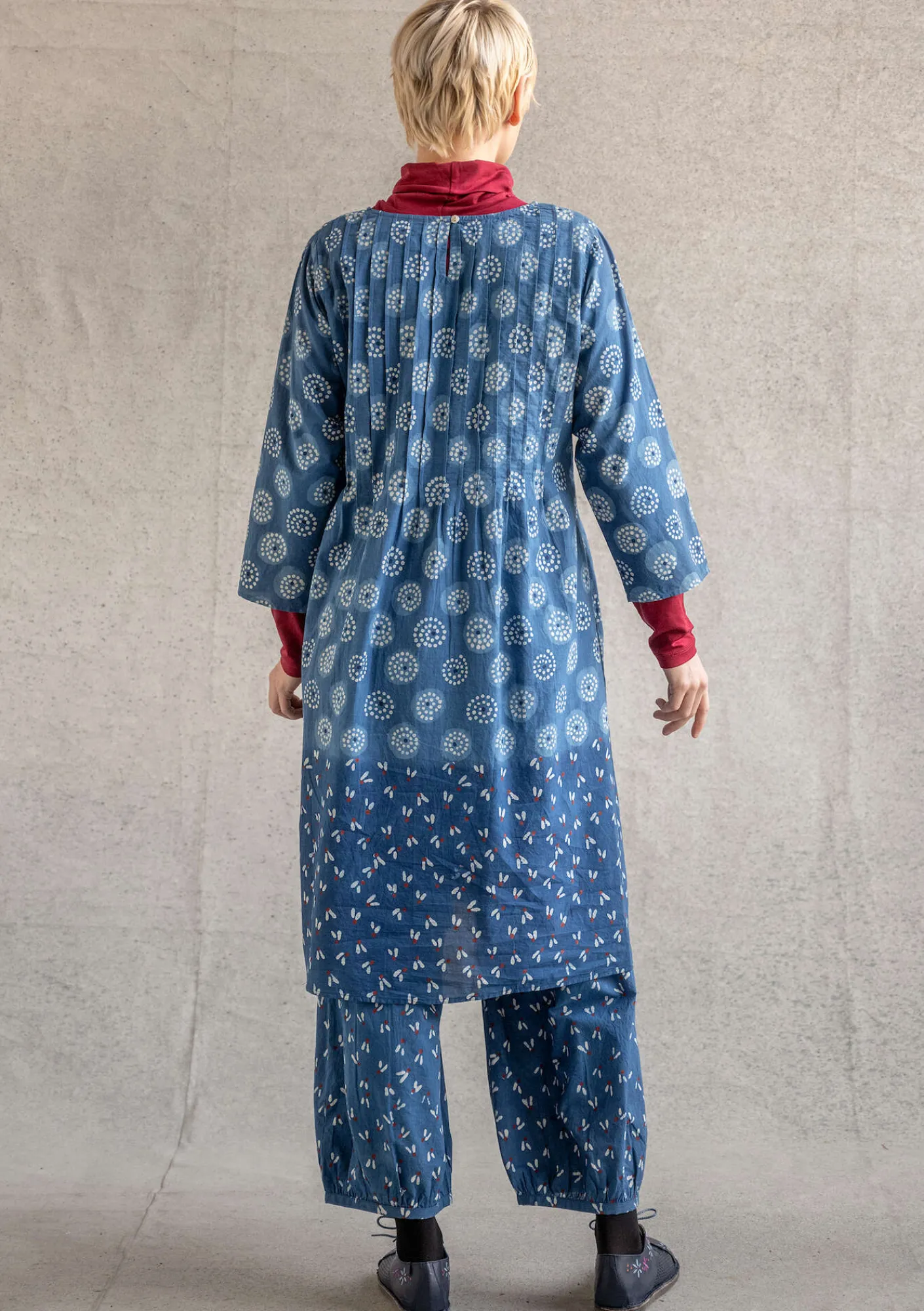 Vävd klänning "Clay" i ekologisk bomull-Gudrun Sjödén New