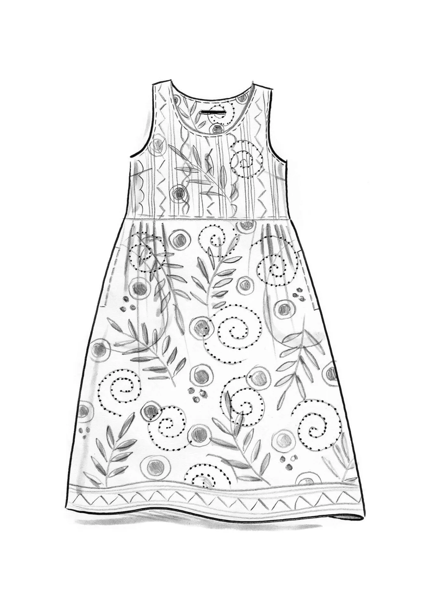 Vävd klänning "Embla" i ekologisk bomull-Gudrun Sjödén Discount