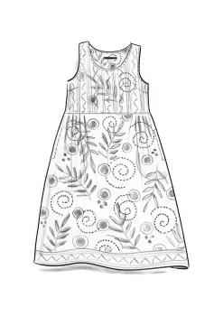 Vävd klänning "Embla" i ekologisk bomull-Gudrun Sjödén New