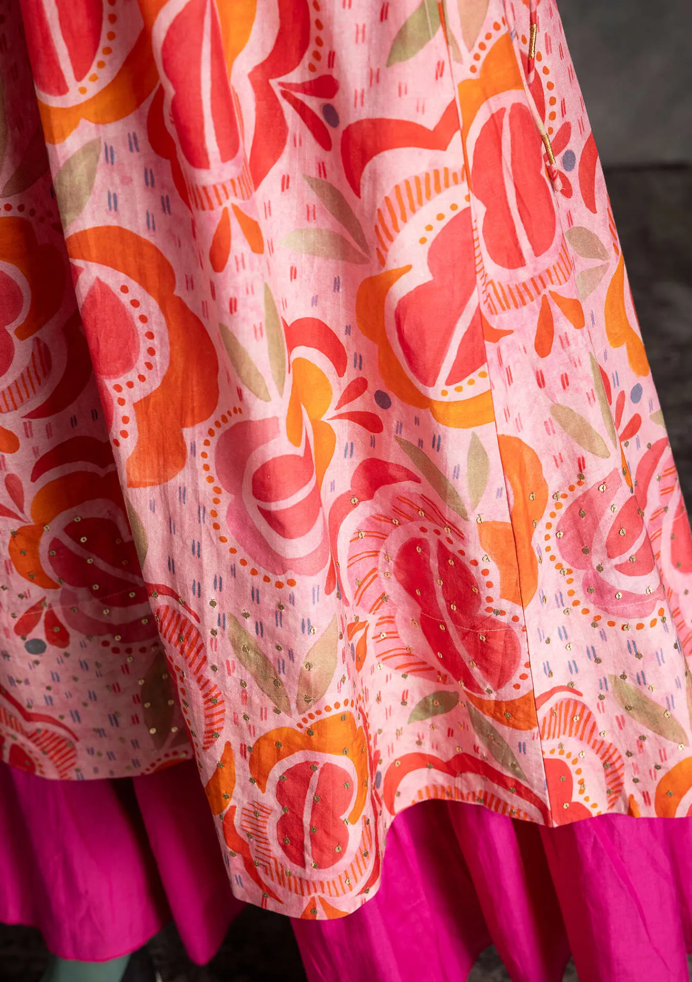 Vävd klänning "Great Rose" i ekologisk bomull/siden-Gudrun Sjödén Sale