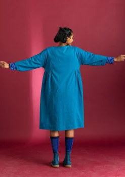 Vävd klänning ”Hedda” i ekologisk bomull-Gudrun Sjödén New