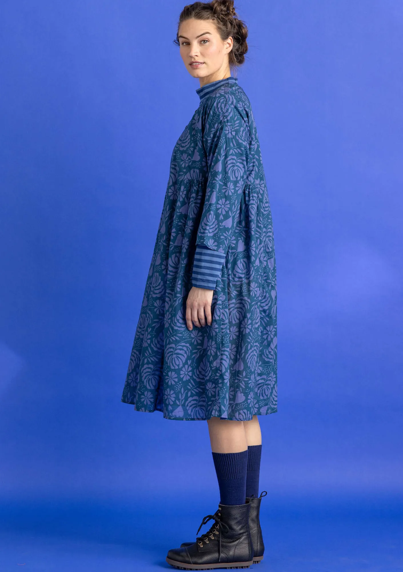 Vävd klänning ”Hedda” i ekologisk bomull-Gudrun Sjödén Sale