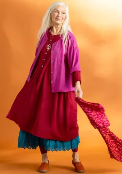 Vävd klänning ”Hedda” i ekologisk bomull-Gudrun Sjödén