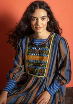 Vävd klänning "Jaipur" i ull/bomull-Gudrun Sjödén