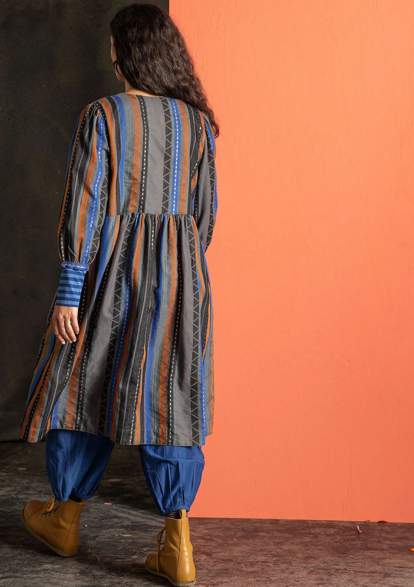 Vävd klänning "Jaipur" i ull/bomull-Gudrun Sjödén