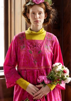 Vävd klänning "Kamelia" i ekologisk bomull/siden-Gudrun Sjödén Online