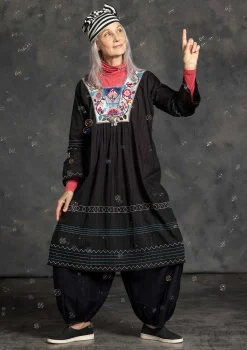 Vävd klänning "Kristina" i ekologisk bomull-Gudrun Sjödén New