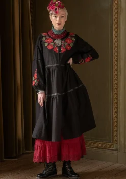 Vävd klänning "Åland" i ekologisk bomull-Gudrun Sjödén