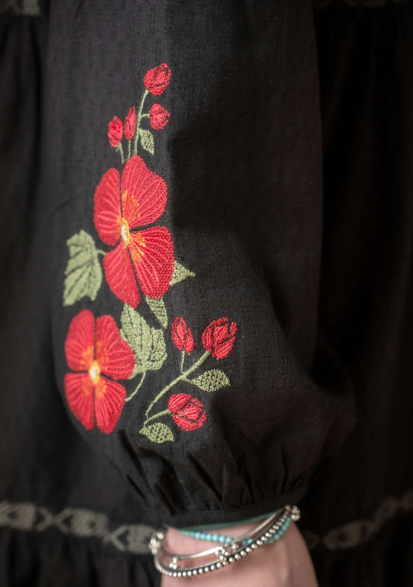 Vävd klänning "Åland" i ekologisk bomull-Gudrun Sjödén