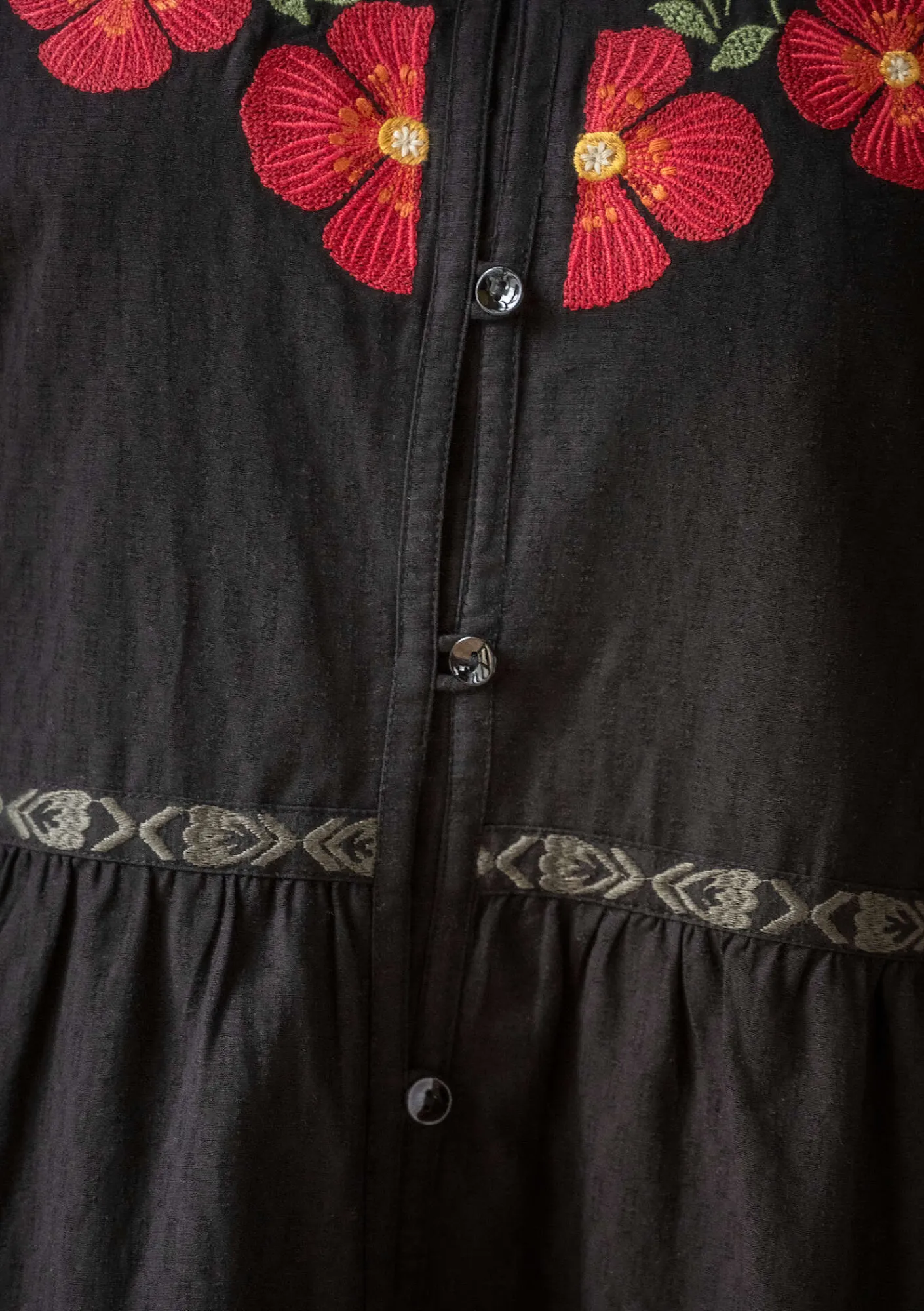 Vävd klänning "Åland" i ekologisk bomull-Gudrun Sjödén