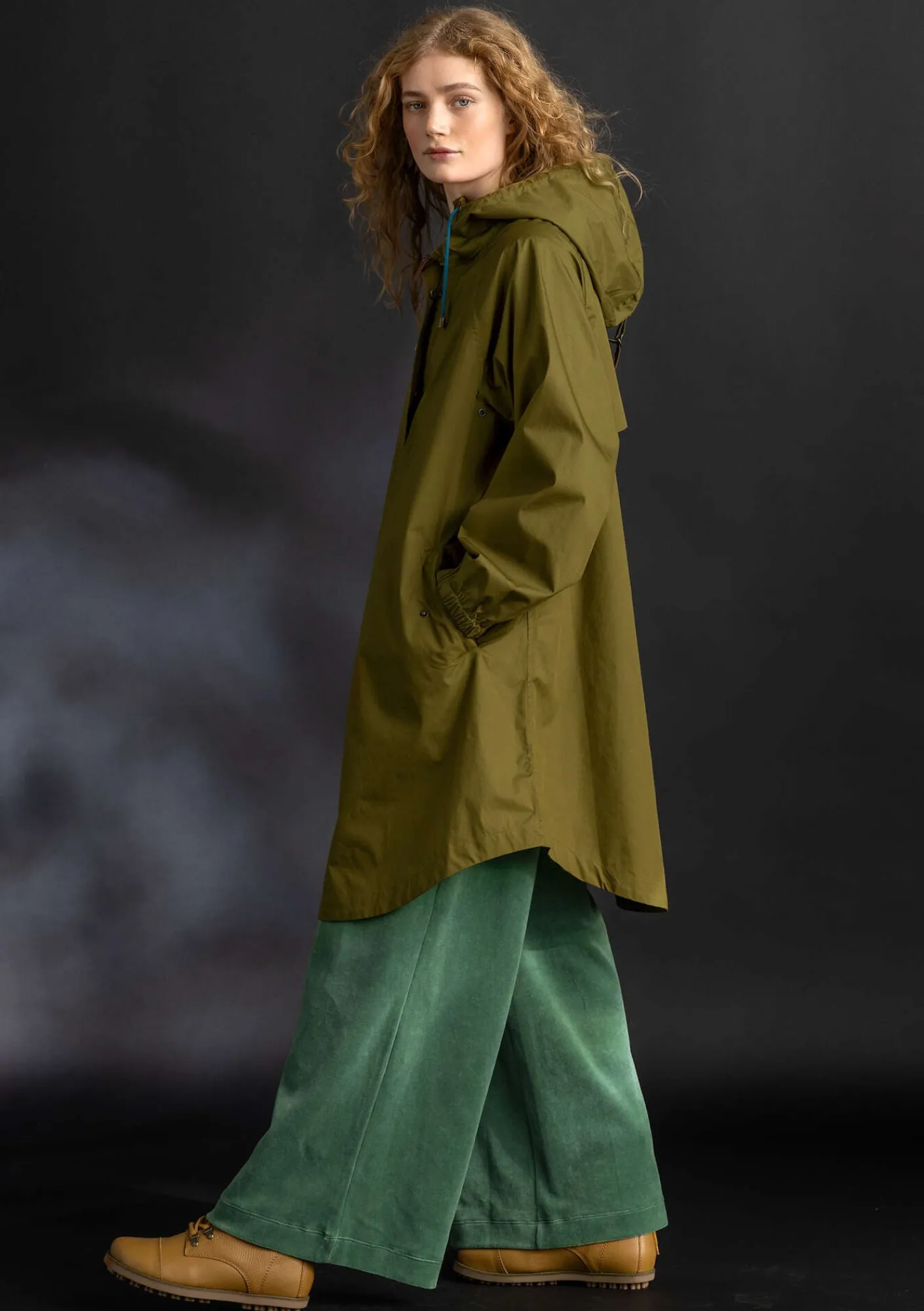 Vävd regnjacka ”Hedda” i ekologisk bomull-Gudrun Sjödén Best