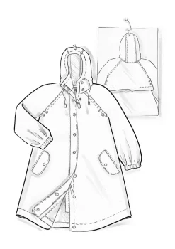 Vävd regnjacka ”Hedda” i ekologisk bomull-Gudrun Sjödén Best