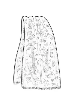 Vävd sjal "Fyrverkeri" i ull-Gudrun Sjödén Outlet