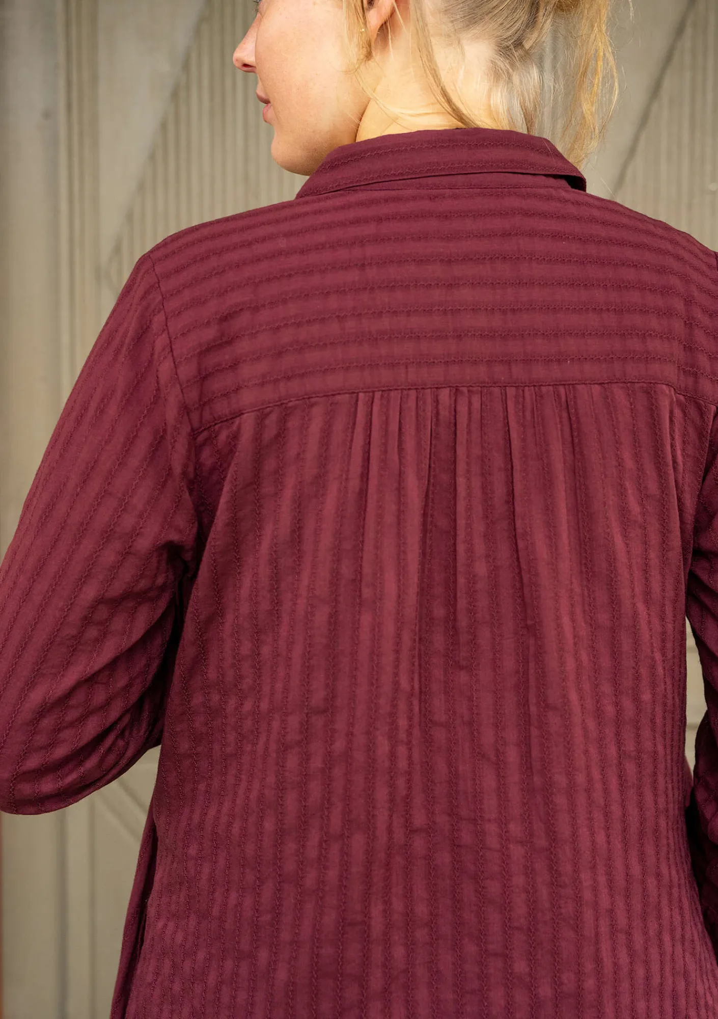 Vävd skjortklänning "Värmland" i ekologisk bomull-Gudrun Sjödén Discount