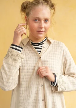 Vävd skjortklänning "Värmland" i ekologisk bomull-Gudrun Sjödén