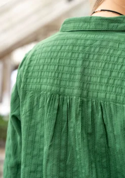 Vävd skjortklänning "Värmland" i ekologisk bomull-Gudrun Sjödén New