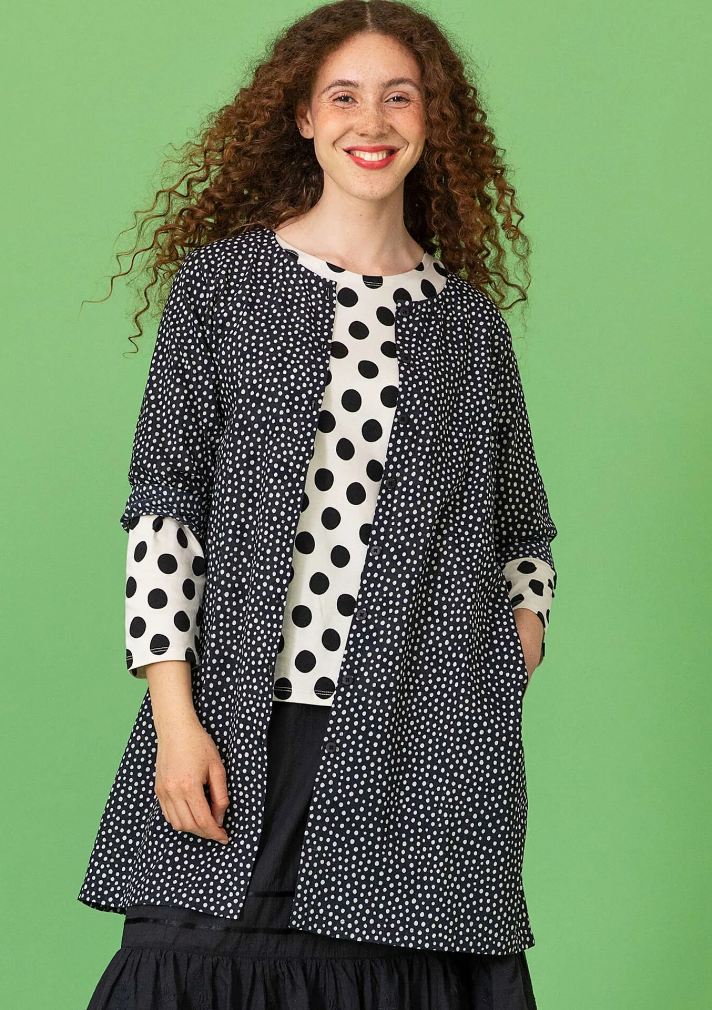 Vävd tunika "Monika" i ekologisk bomull-Gudrun Sjödén Discount