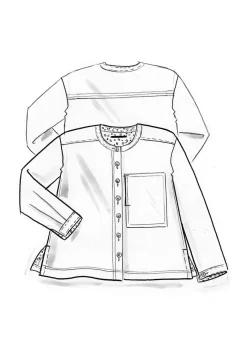 Vävd twillskjorta i ekologisk bomull-Gudrun Sjödén Outlet