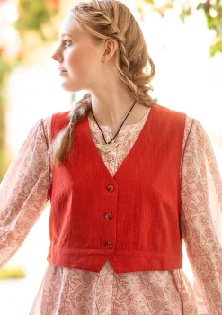 Vävd väst "Stina" i ekologisk bomull-Gudrun Sjödén New
