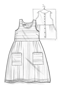 Vävd västklänning ”Ava” i ekologisk bomull-Gudrun Sjödén Clearance